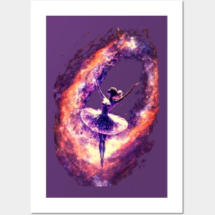 Ballerina Space Ballet Dancer Posters and Art